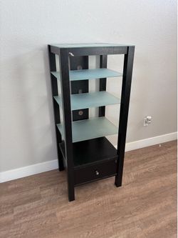 4 tier glass standing shelf