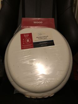Toilet Seat, Durable Enameled Wood, ROUND, White
