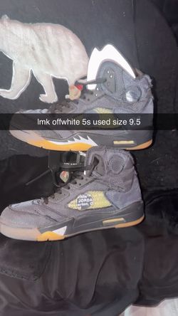 Jordan 5 offwhites black