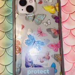 ✨🟡BLUE💙PURPLE🟣ORANGE🟠PINK💕COLORFUL BUTTERFLY🦋DESIGNED IPHONE📱14 PLUS PHONE📱CASE