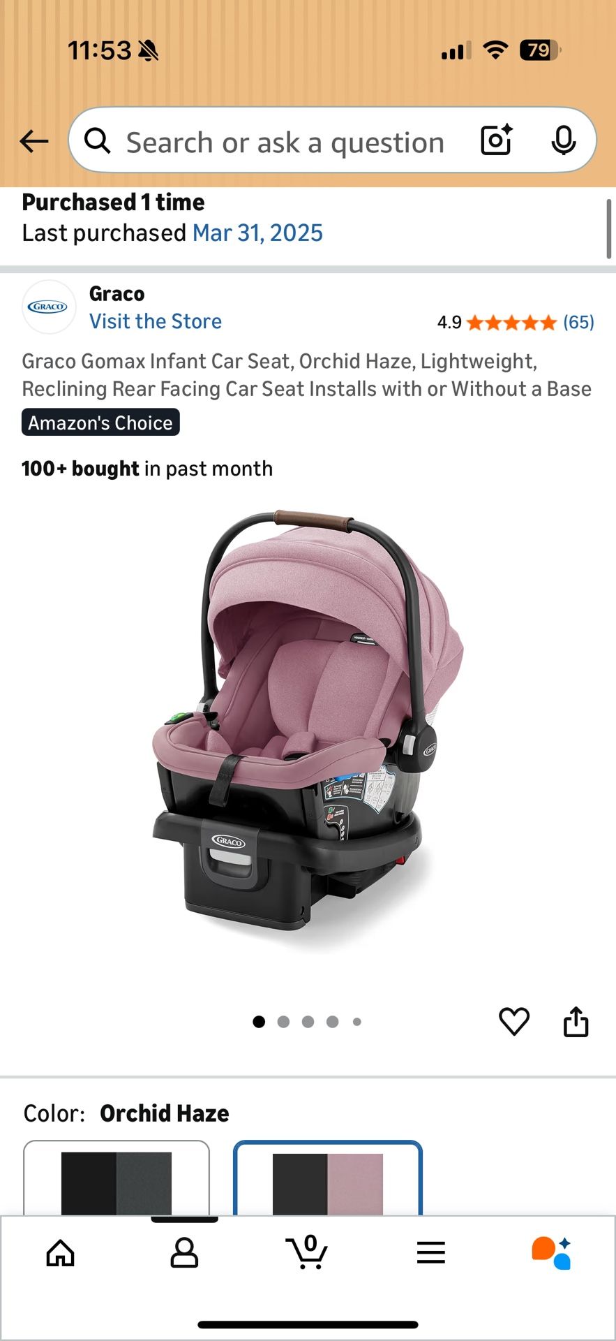 GRACO BABY CARSEAT