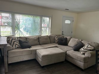 Large Sectional Sofa with Ottoman