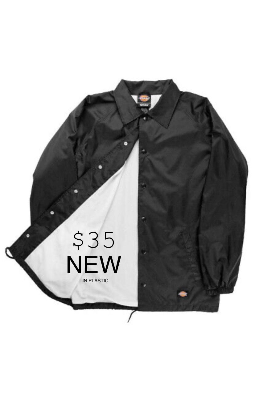 Dickies Black Windbreaker Jacket Size XL & 2XL
