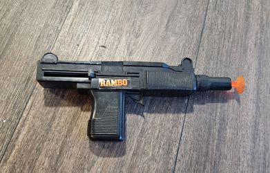 1985 Arco Rambo Uzi Toy Machine Gun Made in Hong Kong $40