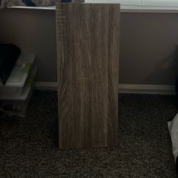 Wooden Shelf With Metal Racks 