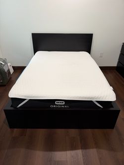 Full Size Mattress + Bed Frame w/ 2 Storage Drawers