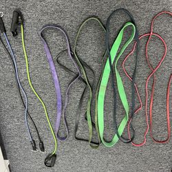 Large Lot Of Exercise Bands 