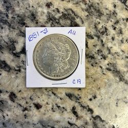 1881 S MORGAN SILVER DOLLAR AU. (c19)