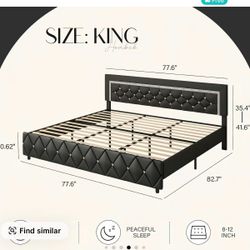 King Size Bed Frame Brand New From Tik Tok 