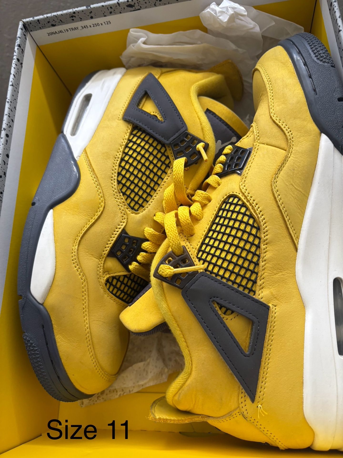 Size 11 Jordan 4 Lightening