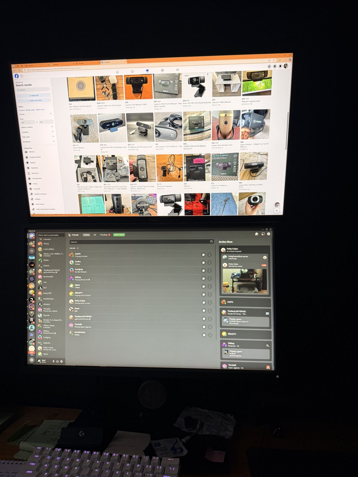 2 Monitors W/ Stand And OG Mounts