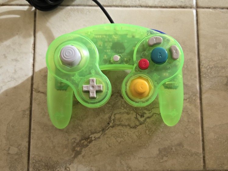 GameCube Controller - Transparent Light Green - Nintendo Wii Joystick - Super Mario - Yoshi - Kirby