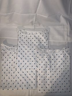 3 Pack Blue Snow Hospital Adult Gowns unisex Fits Up To Size 2 X