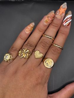 Gold Ring and Bracelet Stack