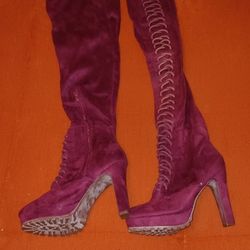 Shoedazzle Knee High Suede Boots $15.00
