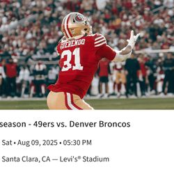 49ers Vs Broncos Lower Level Tixs w/MIM