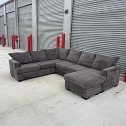 Smoke Grey Sectional Couch