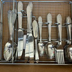 Kitchen Starter Kit: 45p Stainless Steel Silverware, Cheese Tools, Oxo Cruet, 