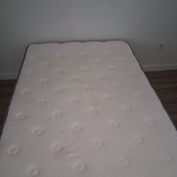 Full-size mattress with bed frame