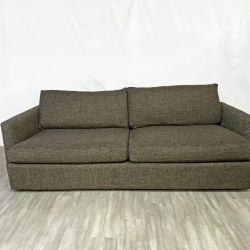 ( Delivery Available ) Crate and Barrel Lounge Deep Dark Brow Sofa