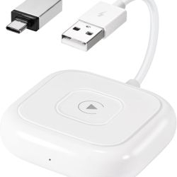 Wireless CarPlay Adapter, CarPlay Dongle for OEM Wired CarPlay Cars, Convert Wired to Wireless CarPlay, Support Online Update Plug & Play Easy Use Fit