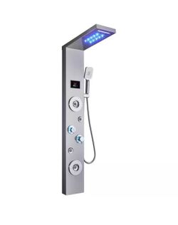 ELLO&ALLO 52 in. 6-Jet High Pressure Shower Tower System with LED Rainfall Wat