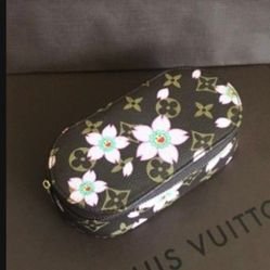 NEW Cherry Blossom Jewelry Necklace Bracelet Earrings Ring Accessories Cosmetic Make Up Case Pouch Bag Vanity