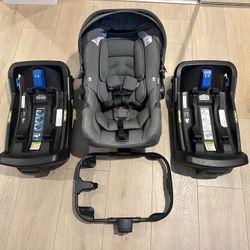 Nuna Pipa Infant Car Seat 2 Bases Uppa Baby Stroller Adapter -We can also break up if interested 