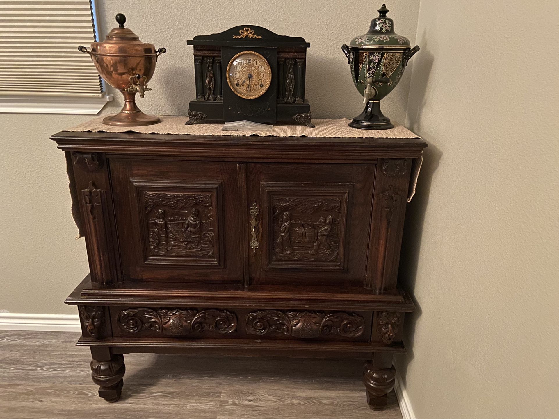 Antique (British) Two-Piece Side Cabinet