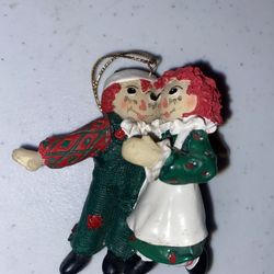 Vintage Raggedy Ann Andy Christmas Ornament