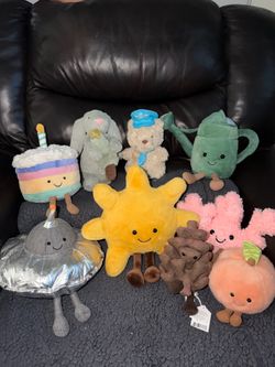 Jellycats plushies and keychains