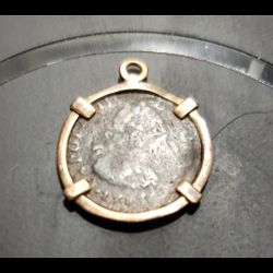 14k Gold Encased Carolus Iii Dei Gratia 1700's