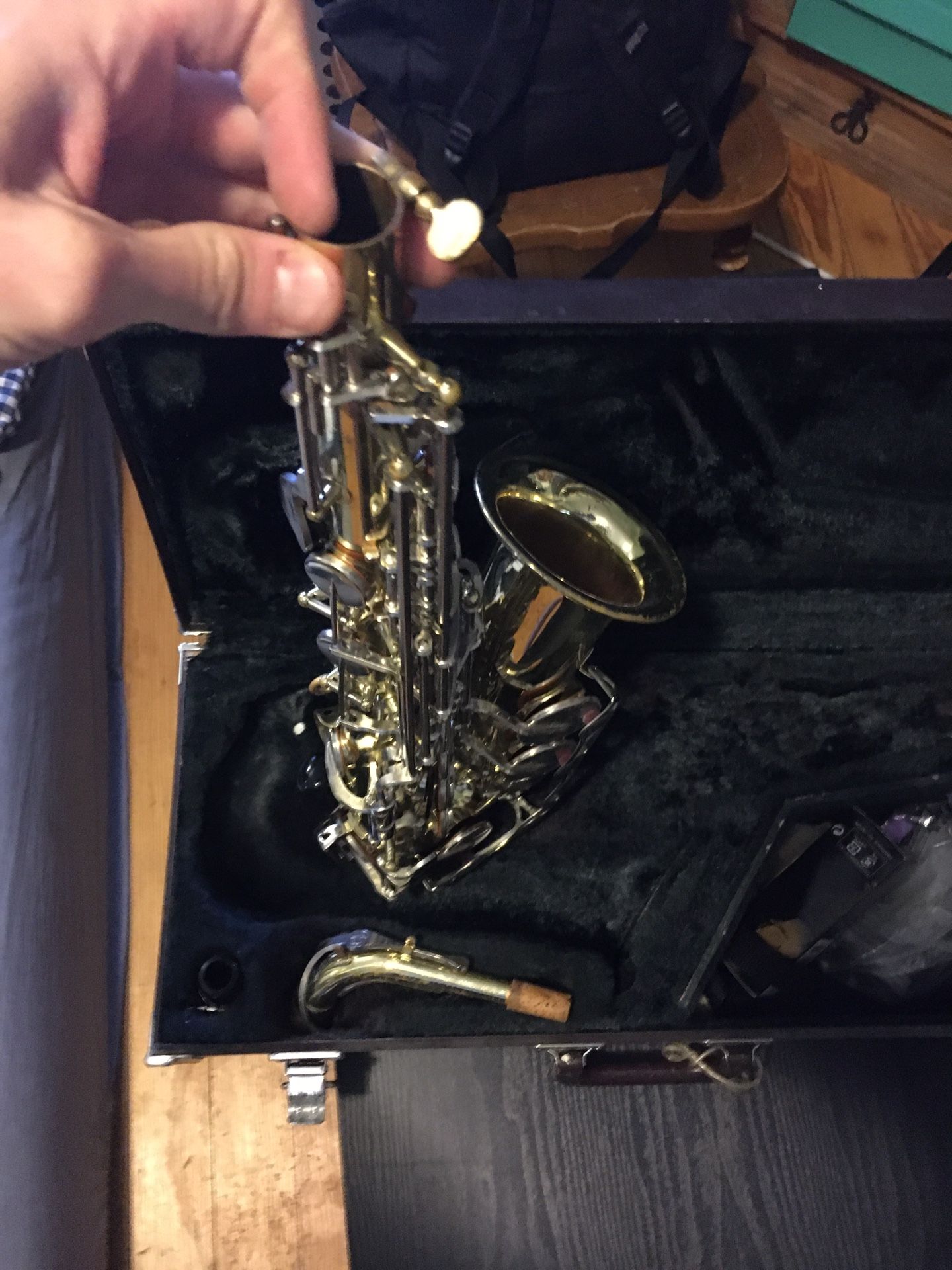 Yamaha alto saxophone with case and accessories!