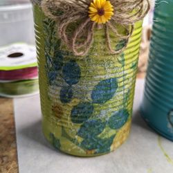 Repurposed Tin Can Planters 