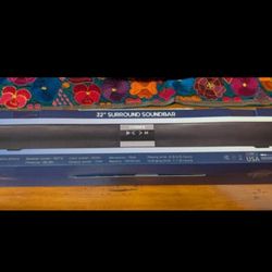 Fisher 32" Surround Soundbar 2.0 channel Bluetooth-enabled soundbar with FM radio & AUX input