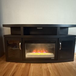 Electric Fireplace/TV Stand With Different Settings And Colors