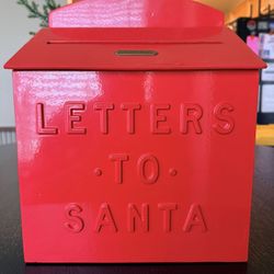 Hearth & Hand With Magnolia Letters To Santa Mailbox Christmas Red