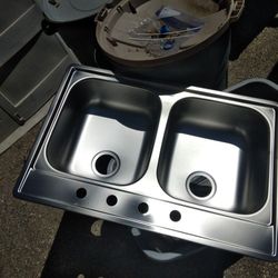 Stainless Steel Double Bowl Kitchen Sinks New  obo  Sold Individually