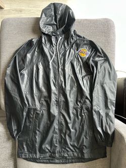 Los Angeles Lakers Columbia Black Windbreaker Rain Jacket Hooded Womens Small