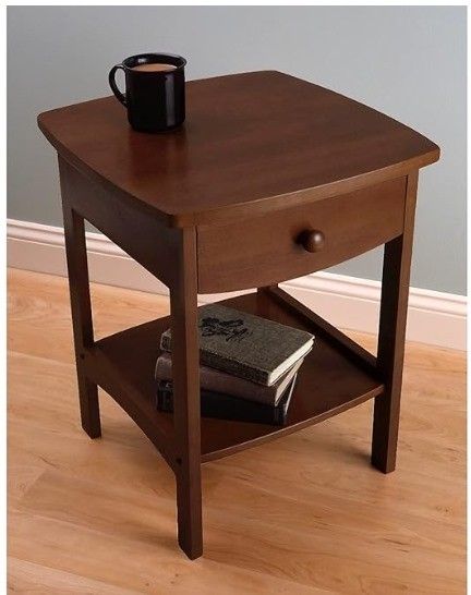 Wood Curved End Table 20.00