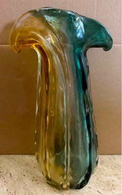 Rare Lenox Autumn Dusk Art Glass Vase - 14"