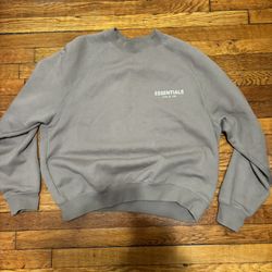 Essentials Fear of God Brown Grey Desert Taupe Crewneck Sweatshirt Size Small