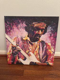 Jimi Hendrix Canvas Reprint By Stephen Fishwick