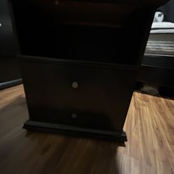 Black Marble Nightstand 