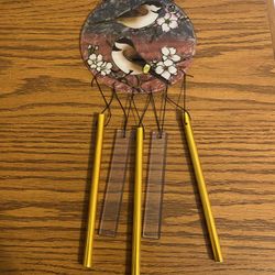 New Beautiful Glass Wind Chimes With Birds