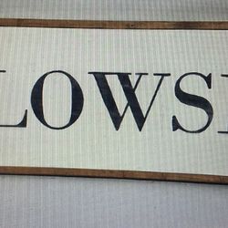 Large Wood “ Fellowship” Wall Decor Sign —14x 48