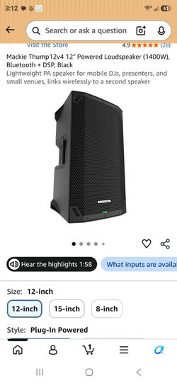 Thump 212 VT portable speaker