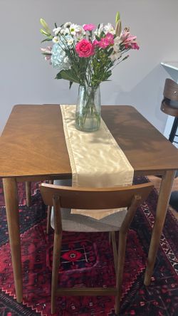Dining table with two chairs