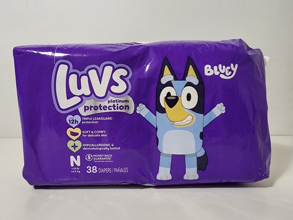 Luvs Platinum Protection Baby Diapers, Size N, 38 Count

