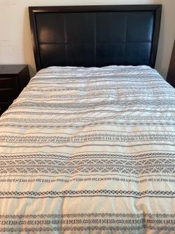 Queen bed frame and headboard